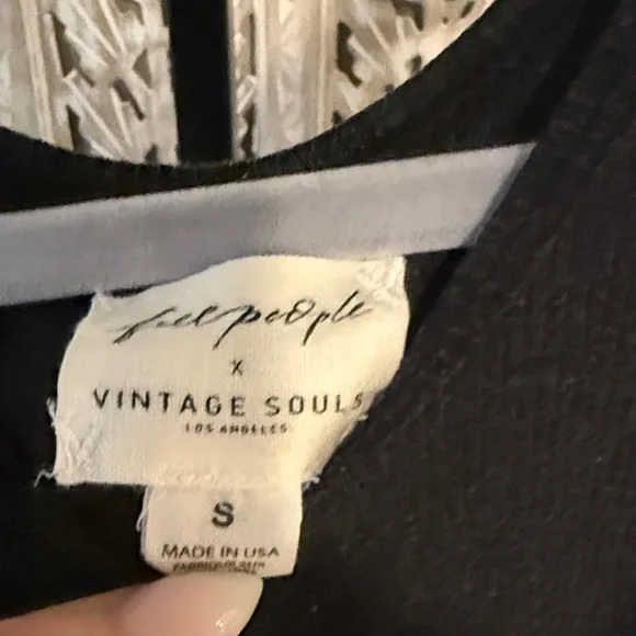 Free People Black Tiger Graphic Women's Tank Top - Picture 2 of 3